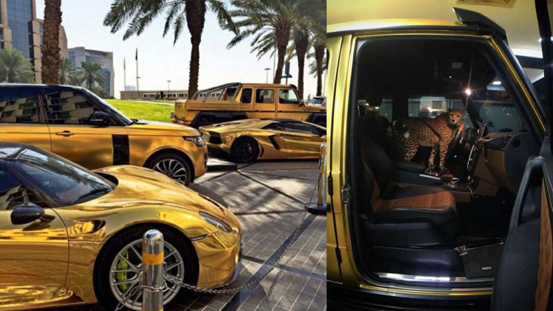 Xe hơi dát vàng ở Dubai